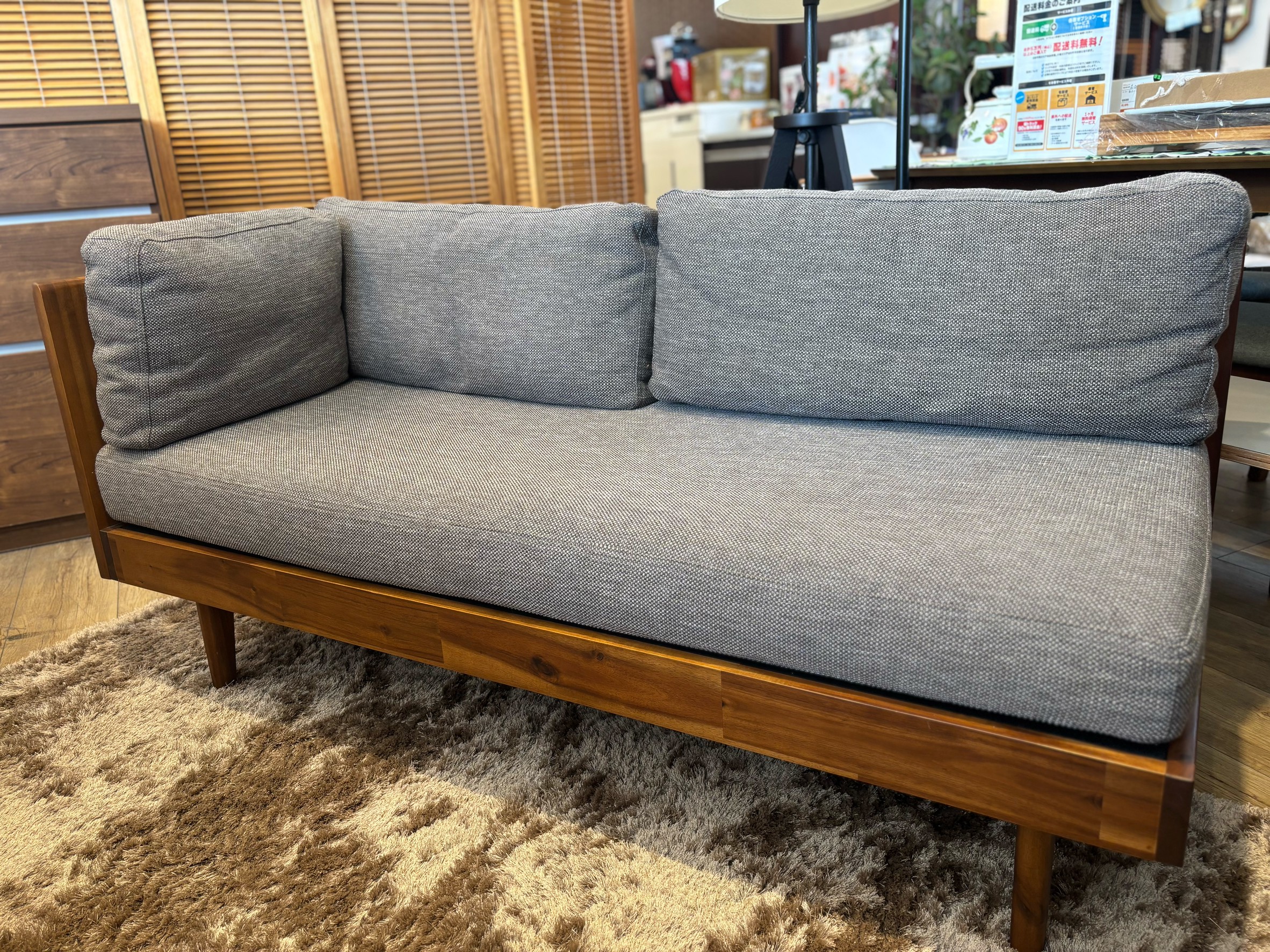 unico / ウニコ SWELLA / スウェラ ベンチアーム ソファ グレー