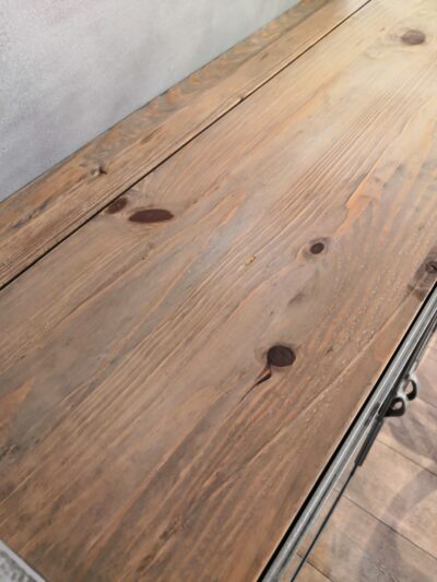 ヴィンテージ調 ミリタリー インダストリアル 店舗什器 キャビネット エイジング加工 シルバー ディスプレイケース 4