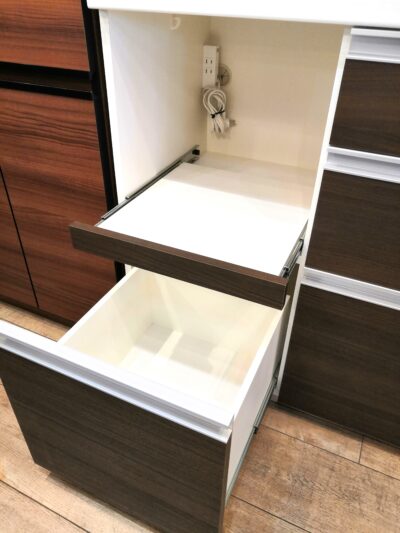 Pamouna パモウナ ブラウン系 ホワイト モダン 幅120㎝ キッチン収納 レンジボード 6