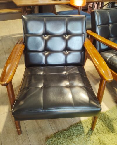 オールドカリモク karimoku スタンダードブラック モダン Kチェア 1シーター 2