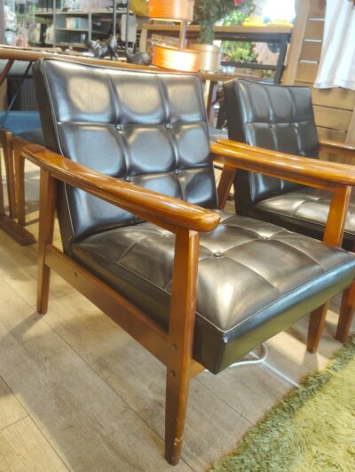 オールドカリモク karimoku スタンダードブラック モダン Kチェア 1シーター 4