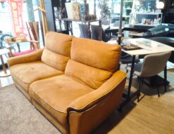 RELAXFORM バッジオ キャメル 3人掛け レザーテックス W190 2シーター 電動リクライニングソファ