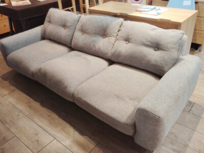 unico BETHAN ベサン 替えカバー付き カバーリングソファ ライトグレー系 三人掛け 3シーターソファ