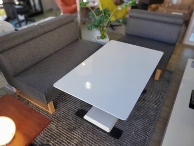 ソファダイニング3点セット ソファダイニングセット リビングダイニング3点セット リビングダイニングセット ガス圧式 昇降テーブル 白鏡面 1本脚 SHIGIYAMA シギヤマ家具 ソファベンチ ダイニングソファ ソファチェア カバーリング 可動式ヘッド ハイバック リサイクルショップ 再良市場 天白 名東 昭和 千種 瑞穂 緑 日進 豊明 東郷 おススメ オススメ お洒落 オシャレ 中古