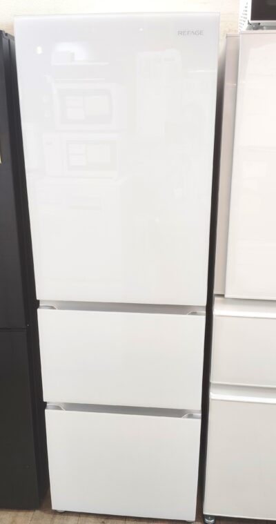 ヤマダオリジナル REFAGE 2025年製 YRZ-F32MW ホワイト 319L 右開き 静音 3ドア 冷蔵庫 1