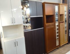 玄関収納 ハイタイプ ダークブラウン ナチュラル ブラウン系 玄関家具 シューズボックス 2