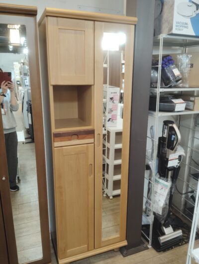 玄関収納 ハイタイプ ダークブラウン ナチュラル ブラウン系 玄関家具 シューズボックス 3