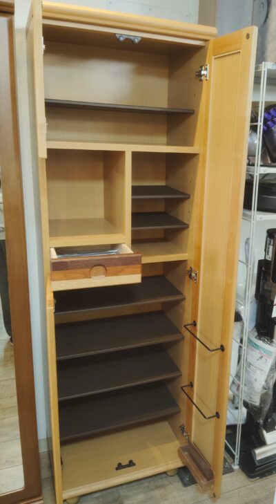 玄関収納 ハイタイプ ダークブラウン ナチュラル ブラウン系 玄関家具 シューズボックス 4