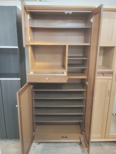 玄関収納 ハイタイプ ダークブラウン ナチュラル ブラウン系 玄関家具 シューズボックス 6