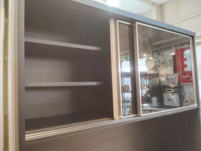 キッチン収納 ブラック系 ツヤ無し 作業台付き 幅120㎝ キッチンボード レンジボード 2