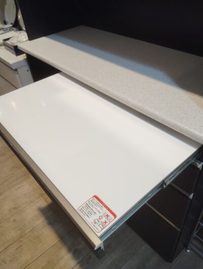 キッチン収納 ブラック系 ツヤ無し 作業台付き 幅120㎝ キッチンボード レンジボード 5