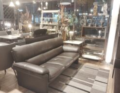 カリモク karimoku ZU34モデル 本革 ダークブラウン 3人掛け 3シーターソファ