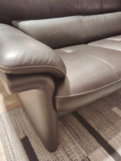 カリモク karimoku ZU34モデル 本革 ダークブラウン 3人掛け 3シーターソファ 3