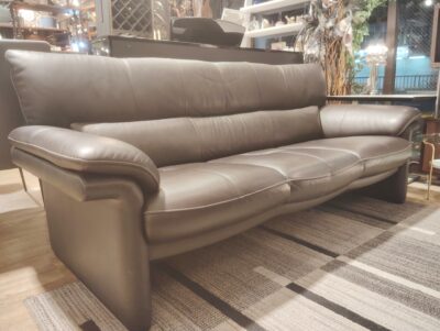 カリモク karimoku ZU34モデル 本革 ダークブラウン 3人掛け 3シーターソファ 4