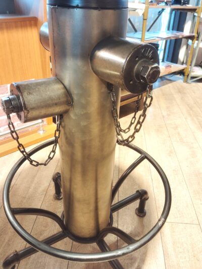 インダストリアルスタイル アメリカンヴィンテージ調 無骨感 オシャレ カフェテリア メンズライク バー 消火栓型 カフェテーブル3点セット 3