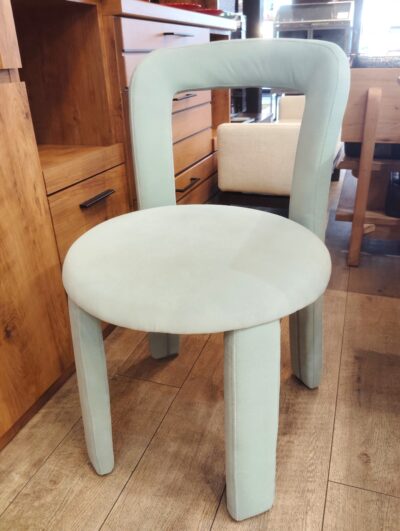 Francfranc ルポチェア デリカ テーブル ラウンド 直径70㎝ イエロー ライトブルー カフェ3点セット 2