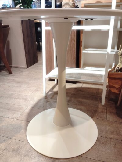 Francfranc ルポチェア デリカ テーブル ラウンド 直径70㎝ イエロー ライトブルー カフェ3点セット 5