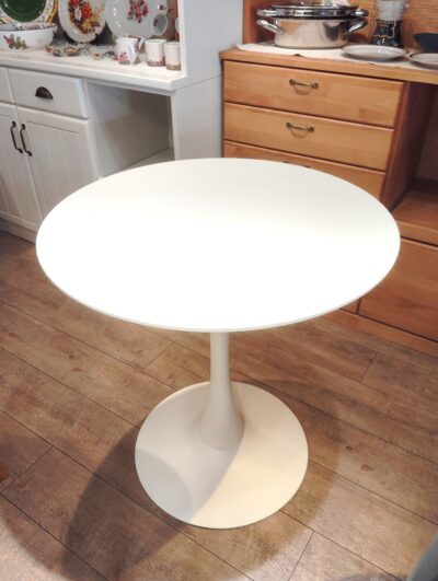 Francfranc ルポチェア デリカ テーブル ラウンド 直径70㎝ イエロー ライトブルー カフェ3点セット 6