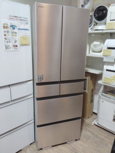 HITACHI 2023年製 R-HWC49T 特鮮氷温ルーム ライトゴールド フレンチドア 観音開き 485L 6ドア 冷蔵庫 5