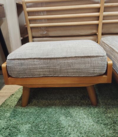 unico ALBERO アルベロ チークカラー カバーリングソファ アームレス オットマン付き 北欧 ヴィンテージスタイル 2シーターソファ 3