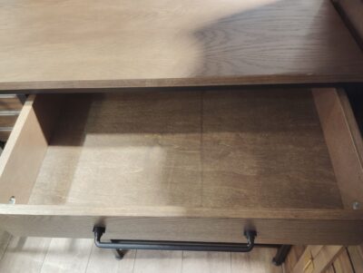 LOWYA キッチン収納 メンズライク ヴィンテージ調 スチール 木製 異素材 キッチンカウンター 4