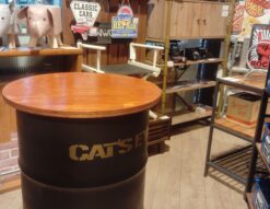 インテリア家具 ドラム缶 アイアン ラウンドテーブル 収納家具 ドラム缶型 テーブル