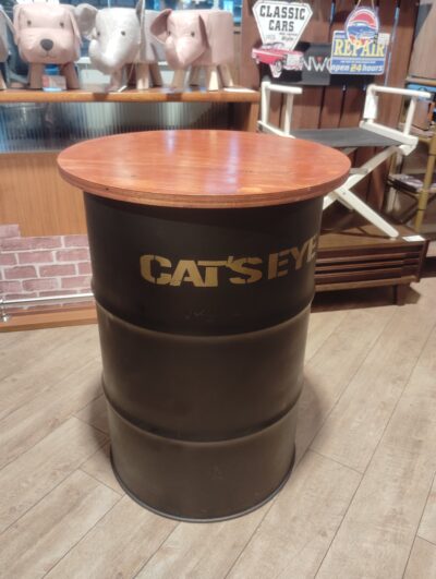 インテリア家具 ドラム缶 アイアン ラウンドテーブル 収納家具 ドラム缶型 テーブル 1