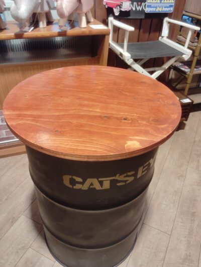 インテリア家具 ドラム缶 アイアン ラウンドテーブル 収納家具 ドラム缶型 テーブル 2