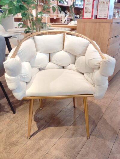 ミニマリスト エレガント ラウンドテーブル 直径60㎝ 大理石調 ホワイト ゴールド フラフィーチェア カフェテーブル3点セット 3