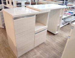 シギヤマ家具 FREED フリード 伸長式 ホワイト系 キッチン収納 伸縮式キッチンカウンター 4