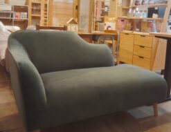 Francfranc PINA ピナカウチ 起毛 曲線デザイン グリーン エレガント 木製脚 カウチソファ 1