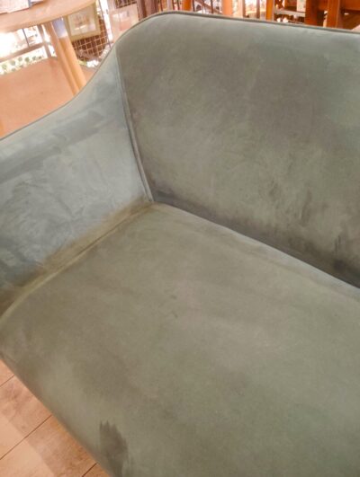 Francfranc PINA ピナカウチ 起毛 曲線デザイン グリーン エレガント 木製脚 カウチソファ 4