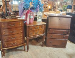 リビング家具 書斎 寝室 猫脚 ロココ調 ブラウン 2段 アンティーク調 チェスト