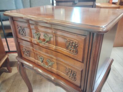 リビング家具 書斎 寝室 猫脚 ロココ調 ブラウン 2段 アンティーク調 チェスト 3