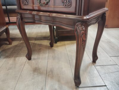 リビング家具 書斎 寝室 猫脚 ロココ調 ブラウン 2段 アンティーク調 チェスト 4