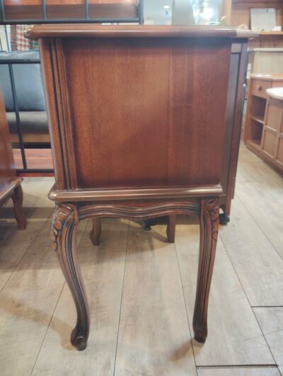 リビング家具 書斎 寝室 猫脚 ロココ調 ブラウン 2段 アンティーク調 チェスト 6