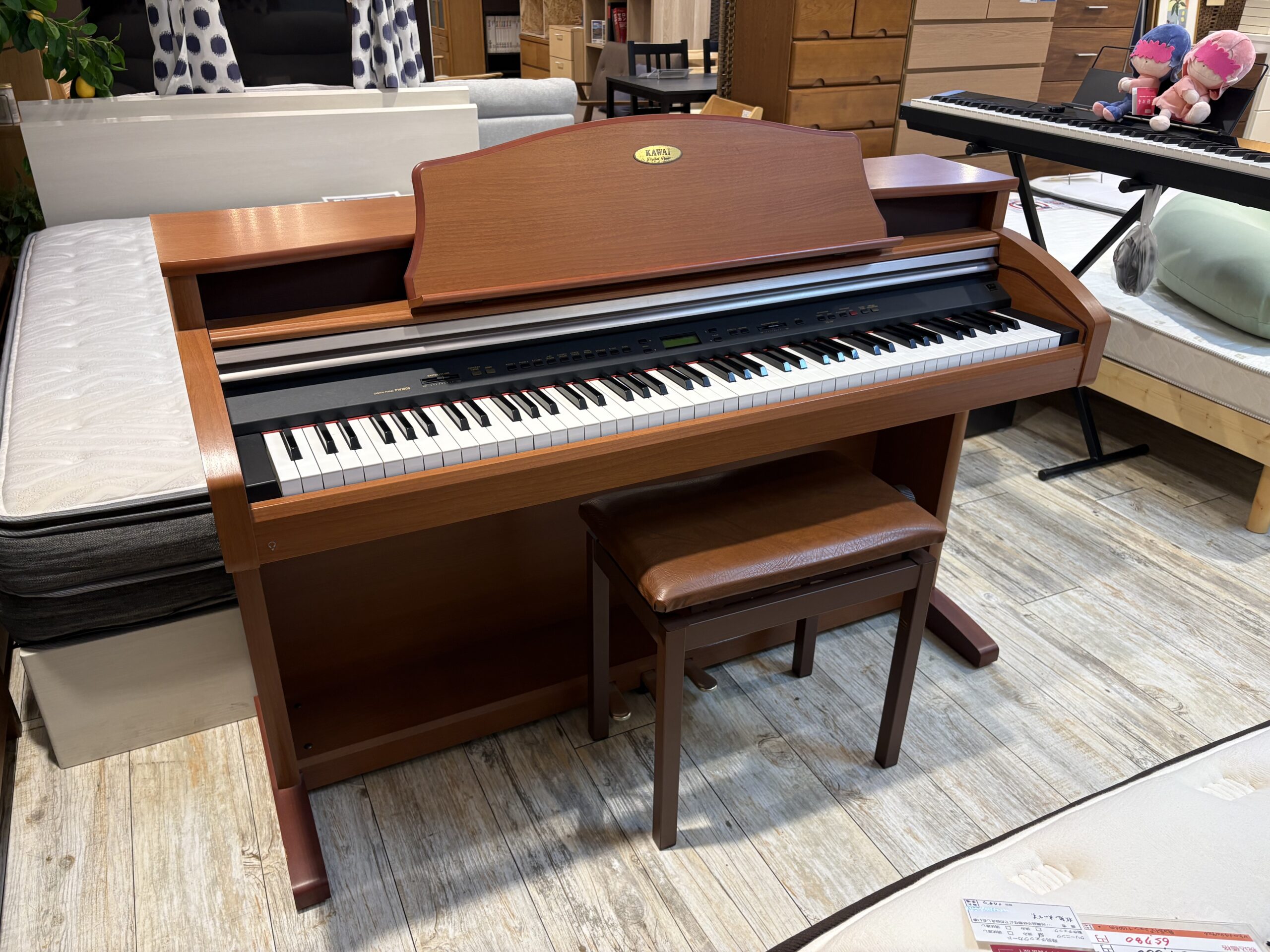 中古品】 電子ピアノ KAWAI PW1000 椅子付き 2001年製 買取しました