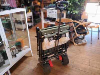 TMZ　アウトドアワゴン　折りたたみ式　ガーデン車両　キャンプ車両　屋根付き　ルーフ付き　ダブルストッパー　拡張カゴ　ベージュ　グリーン　アウトドア用品　キャンプ用品　バーベキュー　ピクニック　公園　リサイクル　最良市場　天白区　名東区　昭和区　千種区　瑞穂区　緑区　日進市　豊明市　東郷町　買取　出張買取　高価買取　販売　お値打ち　特価　1点物　1点モノ　早い者勝ち　おすすめ　おしゃれ　中古品