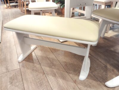 キッチンダイニング家具 ホワイト 収納付き ベンチ付き バタフライテーブル 回転チェア 鏡面天板 伸縮ダイニング4点セット 7