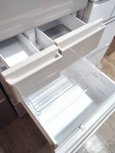 anasonic 2022年製 エコナビ NR-E417EX-N グレインベージュ 右開き 5ドア 406L 冷蔵庫 3