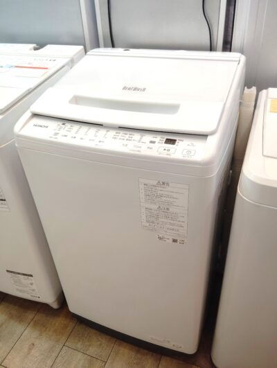 HITACHI 2024年製 BW-V70J インバーター ビートウォッシュ ナイアガラビート洗浄 ホワイト 7㎏ 洗濯機 1