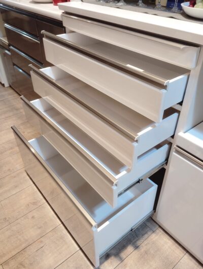 三幸ジャパン SESSION120 セッション ハイグロス ホワイト系 キッチン収納 作業台付き モイス 幅120 レンジボード