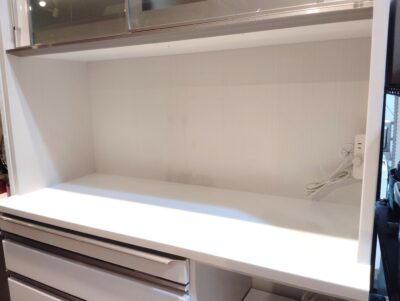 三幸ジャパン SESSION120 セッション ハイグロス ホワイト系 キッチン収納 作業台付き モイス 幅120 レンジボード 4