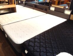 日本ベッド セラーズシェルフ リフト式 棚付き SILKY HARD シルキーハード 硬め ダークブラウン 収納付き はね上げ シングルベッド