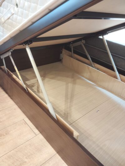 日本ベッド セラーズシェルフ リフト式 棚付き SILKY HARD シルキーハード 硬め ダークブラウン 収納付き はね上げ シングルベッド 7