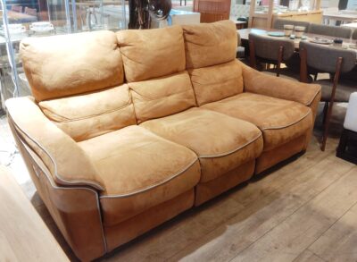 RELAX FORM 関家具 レザーテックス クラフトベージュ バッジオ Baggio 幅190㎝ 電動リクライニングソファ 1