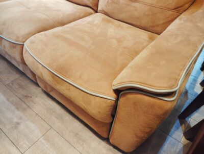 RELAX FORM 関家具 レザーテックス クラフトベージュ バッジオ Baggio 幅190㎝ 電動リクライニングソファ 2