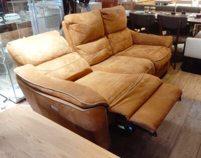 RELAX FORM 関家具 レザーテックス クラフトベージュ バッジオ Baggio 幅190㎝ 電動リクライニングソファ 4