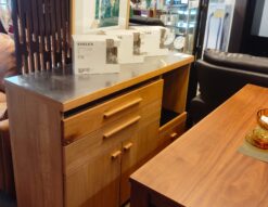 東馬 TOHMA ハウタ HAUTA 幅120 ステンレストップ オーク材 シンプル キッチンカウンター 1