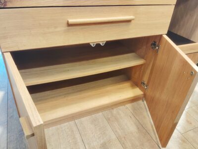 東馬 TOHMA ハウタ HAUTA 幅120 ステンレストップ オーク材 シンプル キッチンカウンター 5